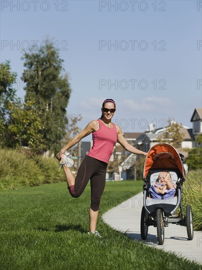 Jogger and baby