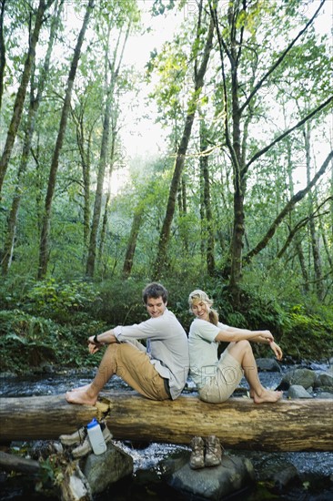 Hikers resting