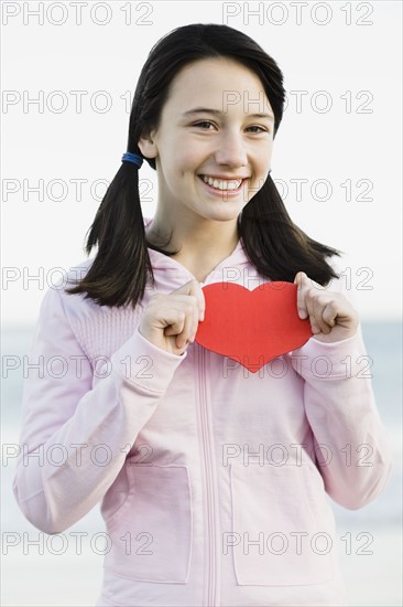 Young girl with pony tails