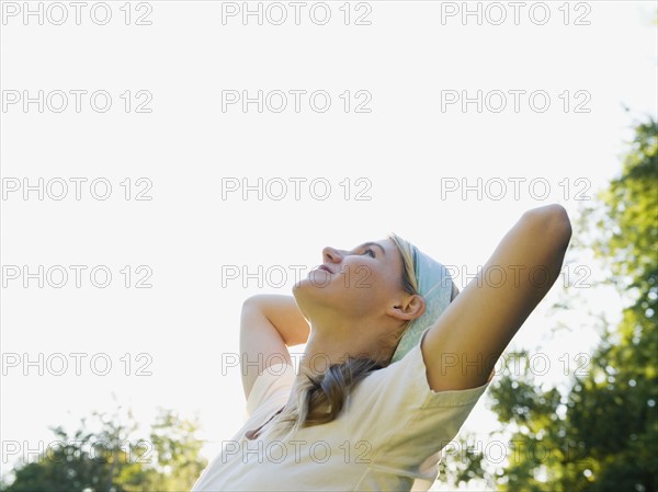 Woman looking at sky