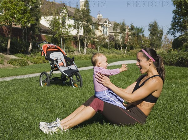 Woman and baby