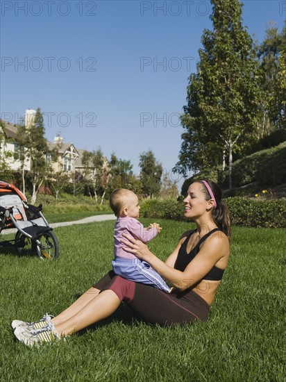 Woman and baby