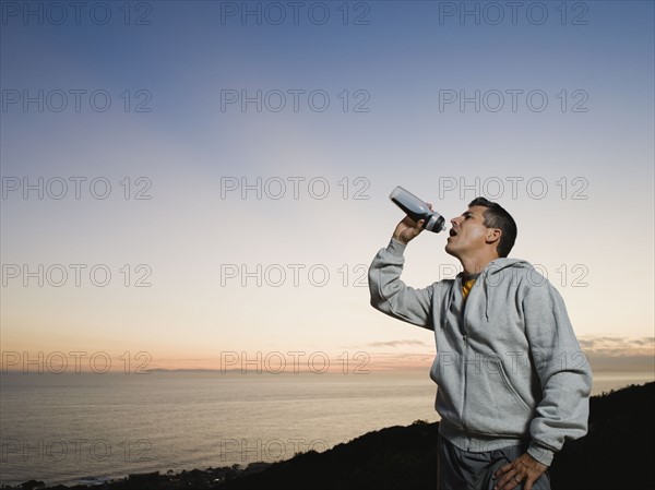 Man drinking water