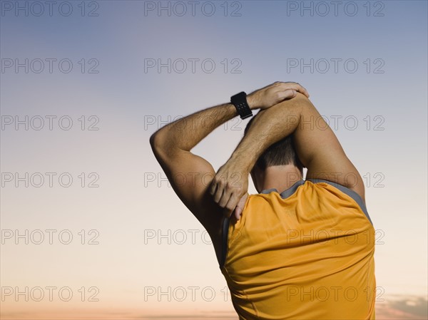 Man stretching