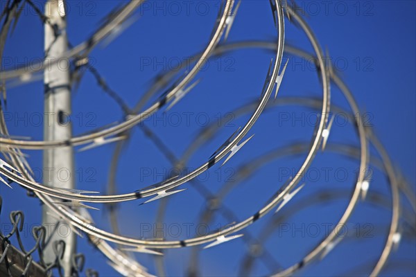 Barbed wire fence