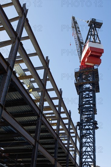 Crane at construction site