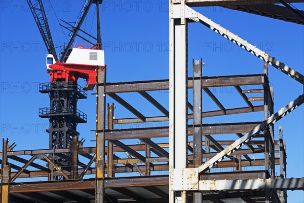 Crane at construction site