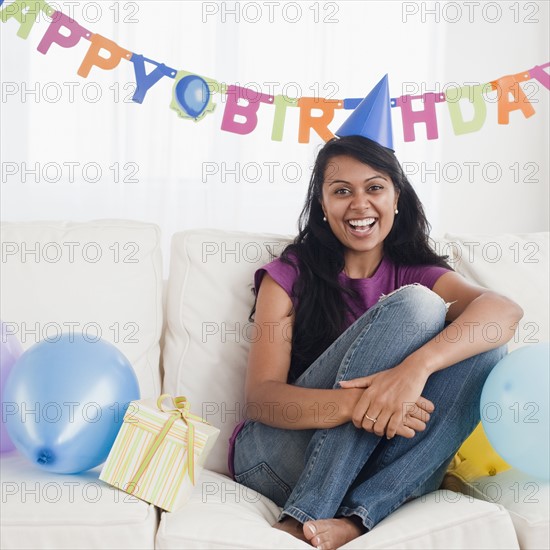 Woman at birthday party