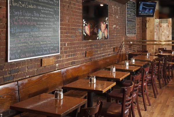 Tables in restaurant.