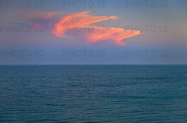 Ocean and clouds.