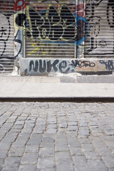 Graffiti on urban street