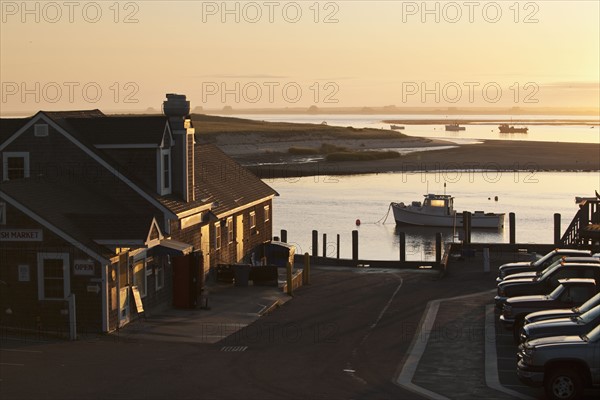 Fish market and harbor.