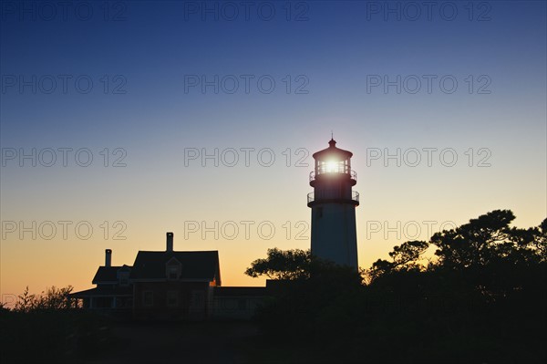 Lighthouse at night.