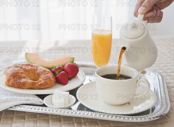 Breakfast tray.