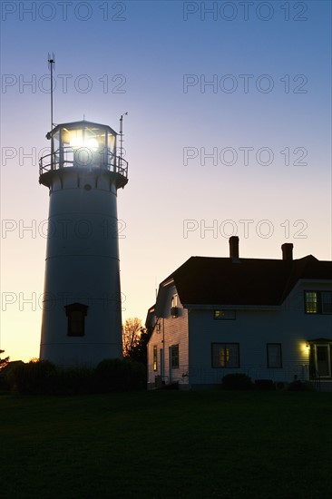 Lighthouse at night.