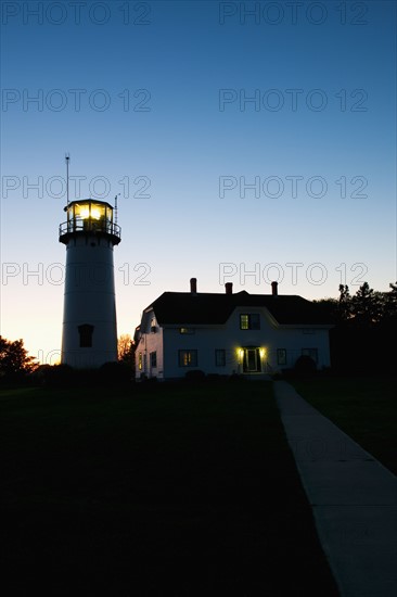 Lighthouse at night.