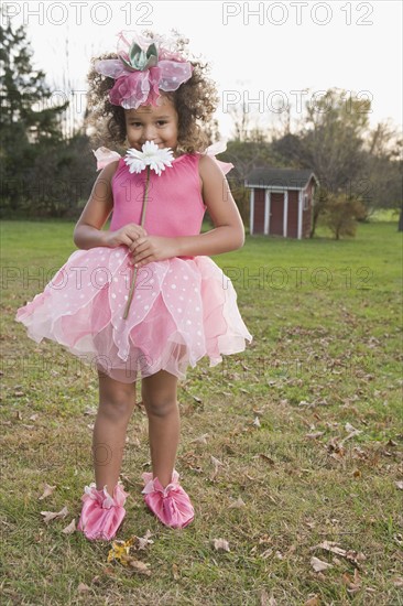 Young girl dressed as a ballerina. Photographer: Pauline St.Denis