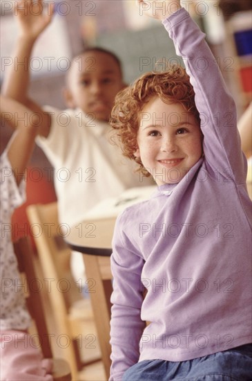 Group of children in classroom. Photographer: Rob Lewine