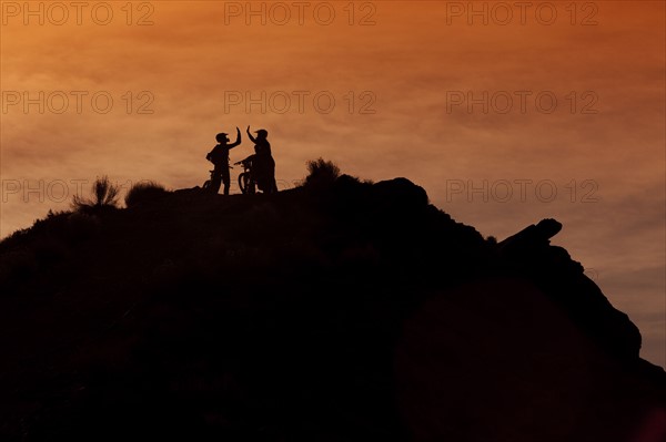 Downhill mountain bikers. Photographer: Dan Bannister