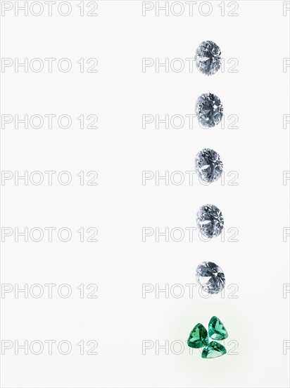 Diamonds and emeralds. Photographer: David Arky