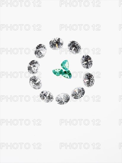 Diamonds and emeralds. Photographer: David Arky