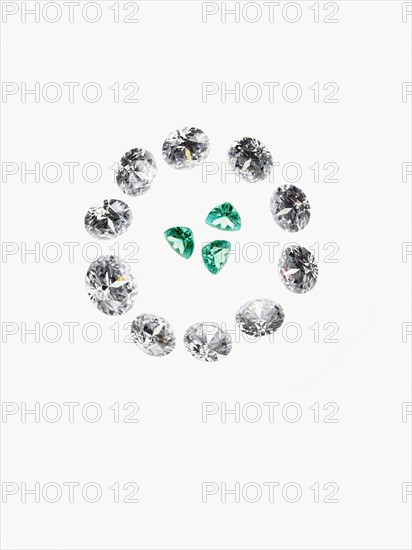 Diamonds and emeralds. Photographer: David Arky
