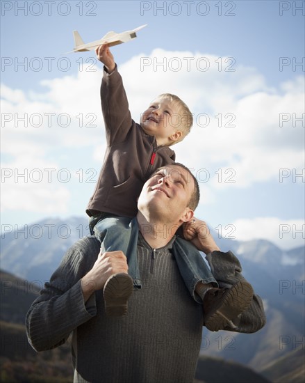 Father and son playing. Photographer: Mike Kemp