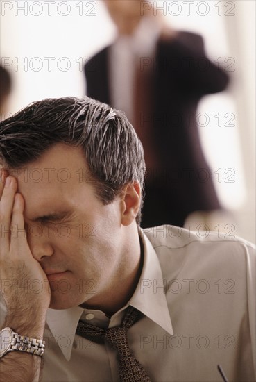 Stressed businessman. Photographer: Rob Lewine