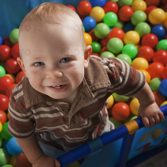 Toddler in ball room. Photographer: Mike Kemp