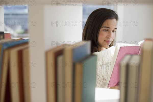 Student reading.