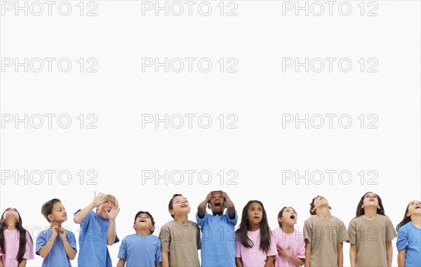 Children in a line. Photographer: momentimages