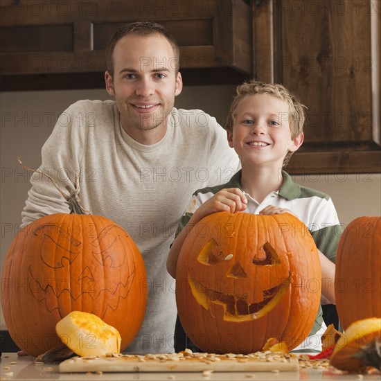 Pumpkin carving. Photographer: Mike Kemp