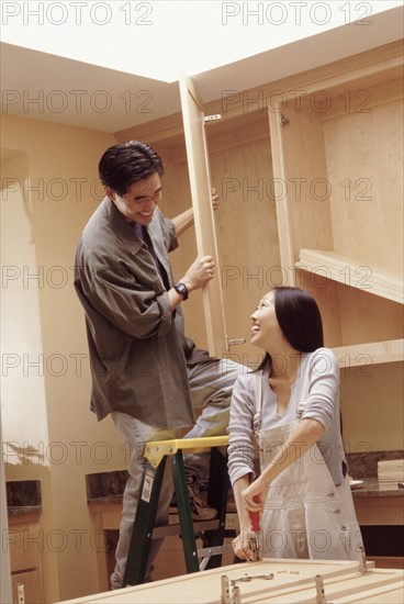 Remodeling the kitchen. Photographer: Rob Lewine