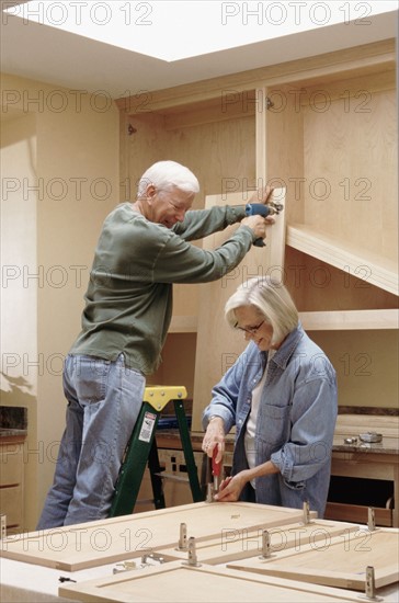 Remodeling the kitchen. Photographer: Rob Lewine