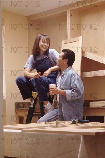 Remodeling the kitchen. Photographer: Rob Lewine