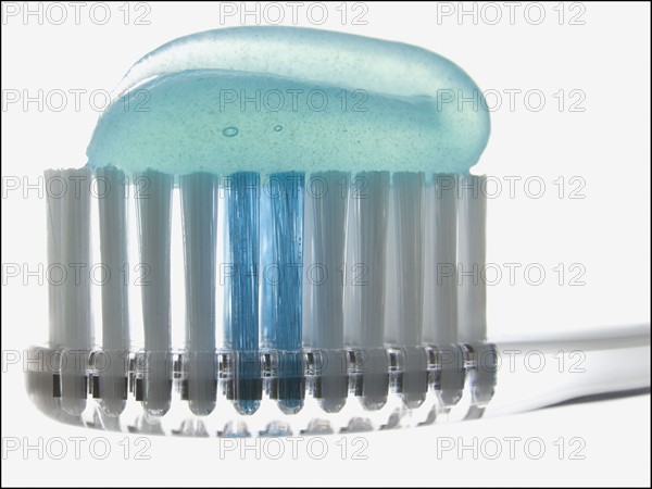 Toothbrush and toothpaste. Photographer: Mike Kemp