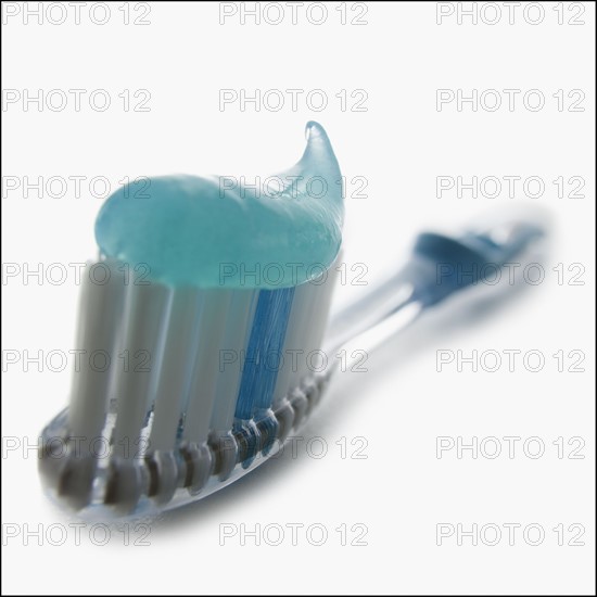 Toothbrush and toothpaste. Photographer: Mike Kemp