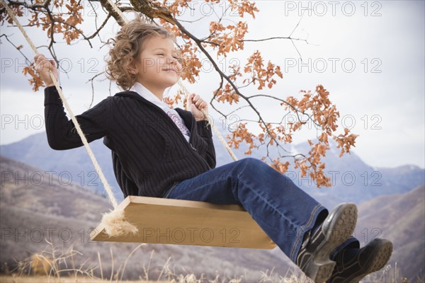 Child on swing. Photographer: Mike Kemp