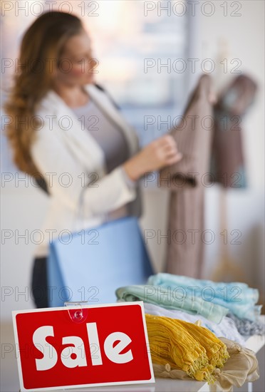 Woman shopping.