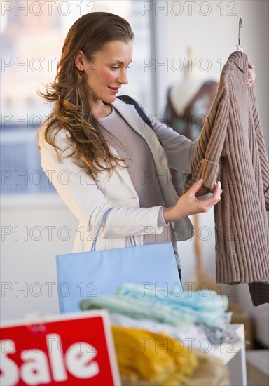 Woman shopping.