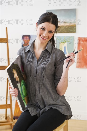 Painter sitting. Photographer: Daniel Grill