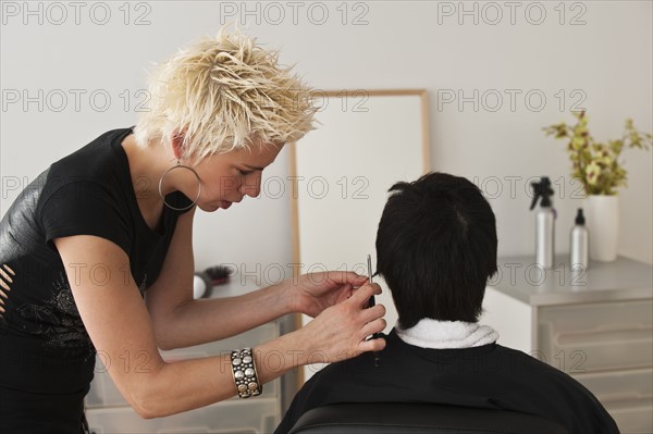 Hair stylist. Photographer: Daniel Grill