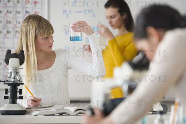 Students in science lab.