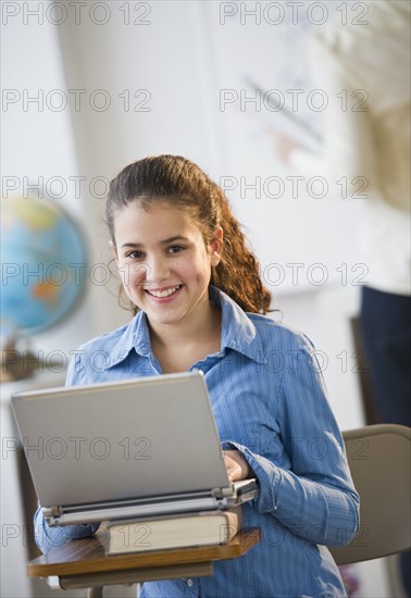 Student in classroom.