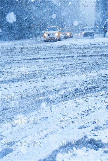 Snow covered street.