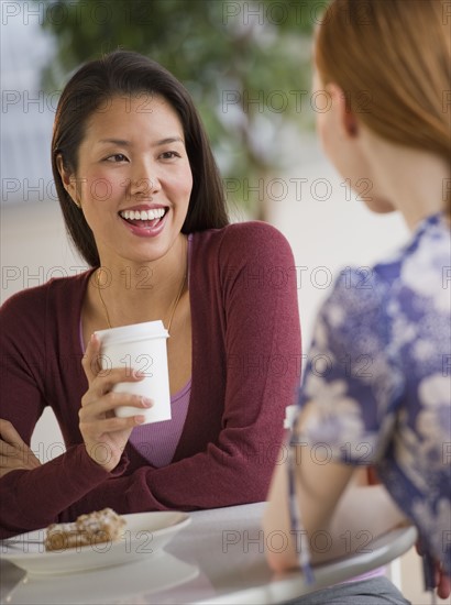 Friends at a cafe.