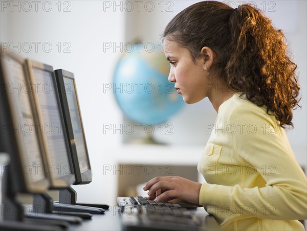 Student in computer lab.