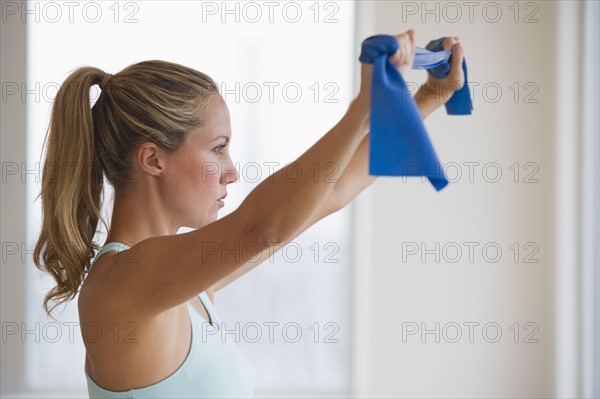 Woman working out.