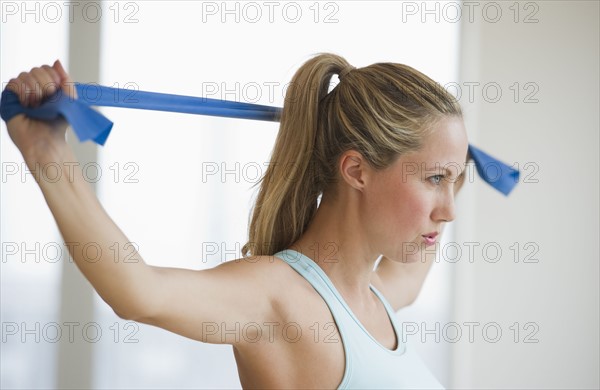 Woman working out.