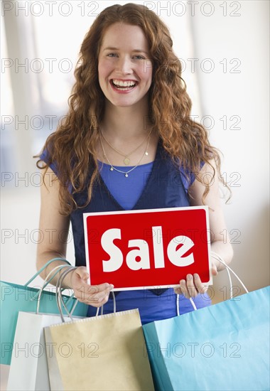 Woman on a shopping spree.